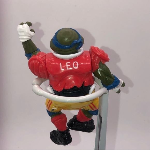 90S TMNT TD Tossin Leo Action Figure 100% Complete w Accessories - Picture 3 of 4